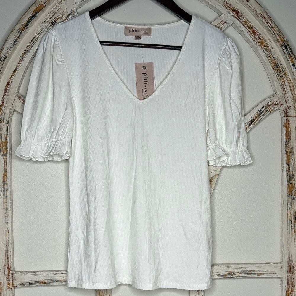 Philosophy Women's Cream Puff Sleeve Blouse